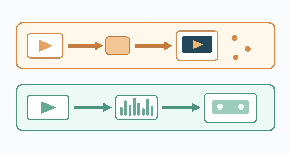 Video files following separate review proxy and final master delivery lanes
