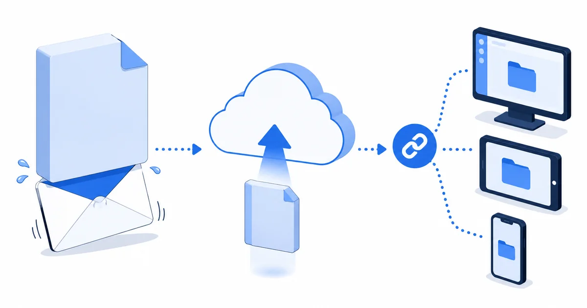 How to Send Large Files Online When Email Is Too Small 1 Send large files online by uploading once and sharing a link