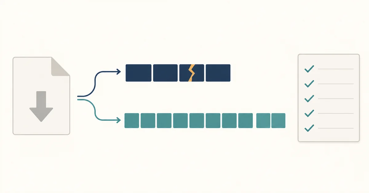 SHA-256 vs MD5 decision flow that prefers SHA-256 and checks whether the published reference is trustworthy